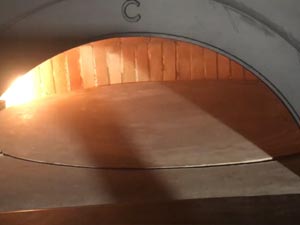 Inside the oven