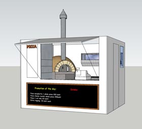 Ready made pizza kiosk