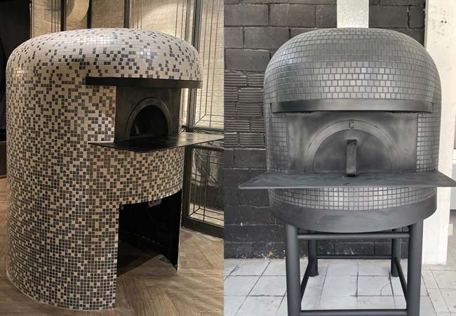 forno professionale per pizza con mosaico