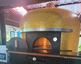 Classic Mosaic Italian pizza oven with rotary system