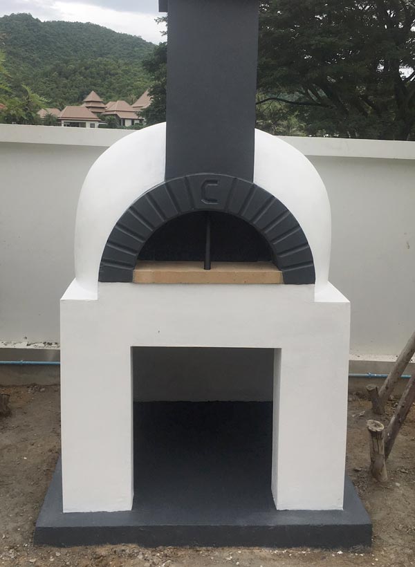 Forno per pizza bianco e nero